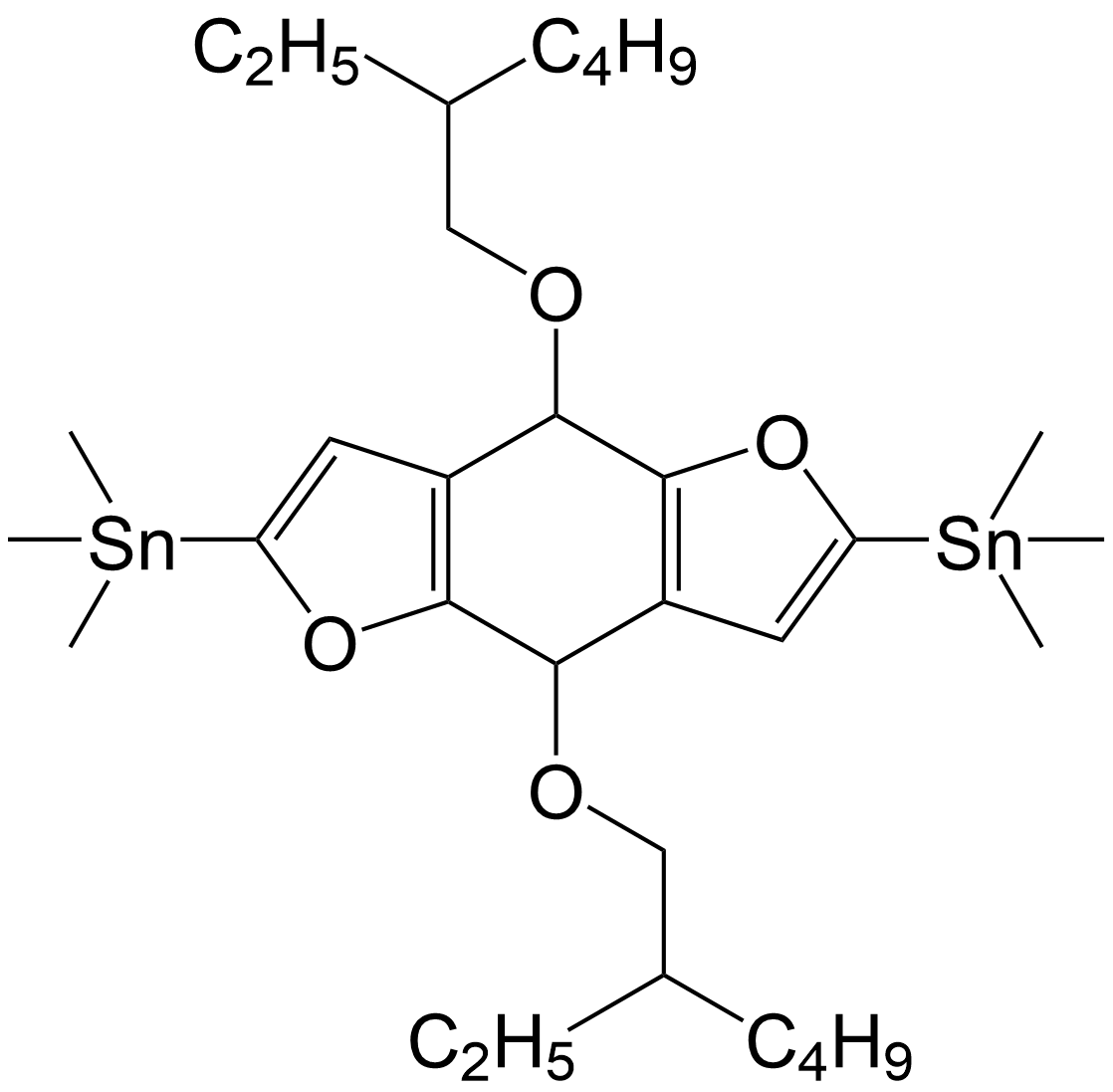 4,8-双-(2-乙基己氧基)-2,6-双(三甲基锡基)苯并[1,2-b;4,5-b']二呋喃/1352743-87-3